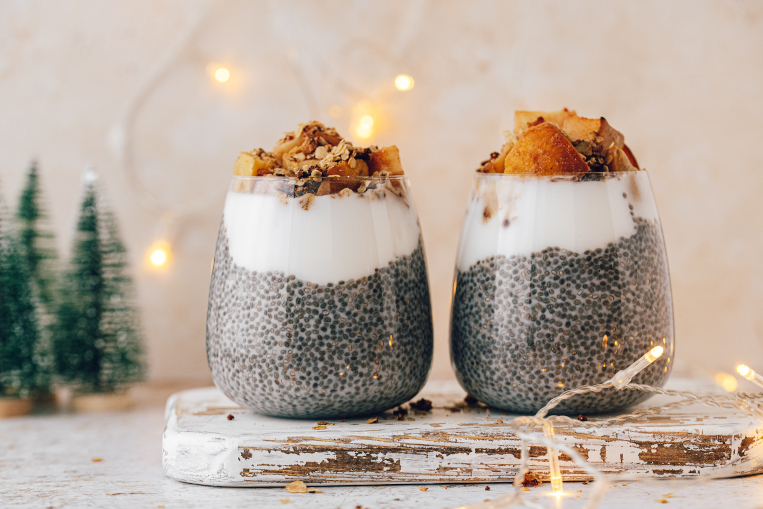 Easy Chia Pudding with Roasted Quince